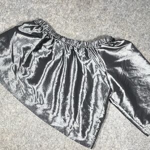 NWT Anthropologie Stella Nova Ajo One-Shoulder Dark Metallic Medium MSRP $219